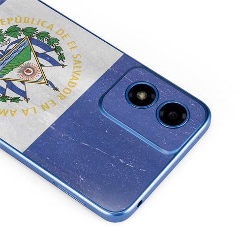 El Salvador Flag Distressed Moto G Play 4G (2024) Skin
